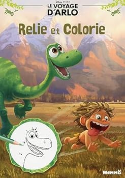 Paperback Disney Le Voyage d'Arlo Relie et colorie [French] Book