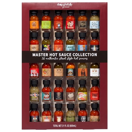 Thoughtfully Gourmet, Master Hot Sauce Collection Sampler Set, Flavors Include Garlic...