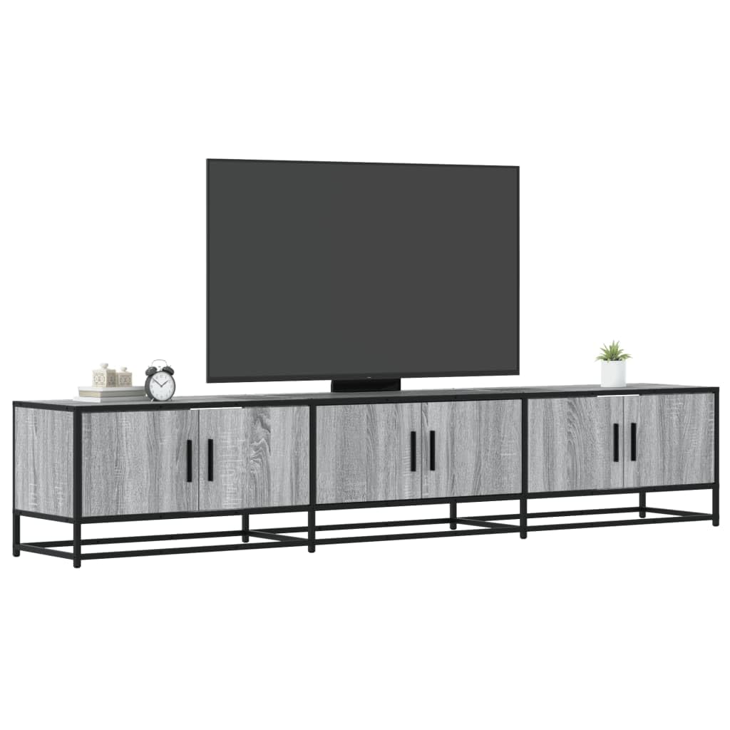 vidaXL Mueble para TV Madera de ingeniería Gris Sonoma 210x35x41 cm