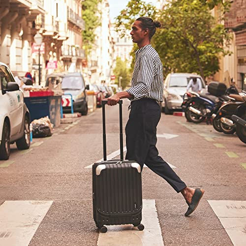 Level8 Grace Ext Carry On Luggage, 20” Expandable Hardside Suitcase, Abs+Pc Harshell Spinner Luggage With Tsa Lock, Spinner Wheels - Black, 20-Inch Carry-On #TOP7