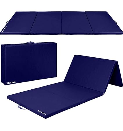 K-Rum Yoga Gym Mat Exercise Yoga Mat Gymnastics Training Tumbling High Destiny Foam Foldable 72 x 24x 22 mm Foldable Yoga Mat Traveling mat Yoga Mat for Men & Women 22 MM Thick Mat