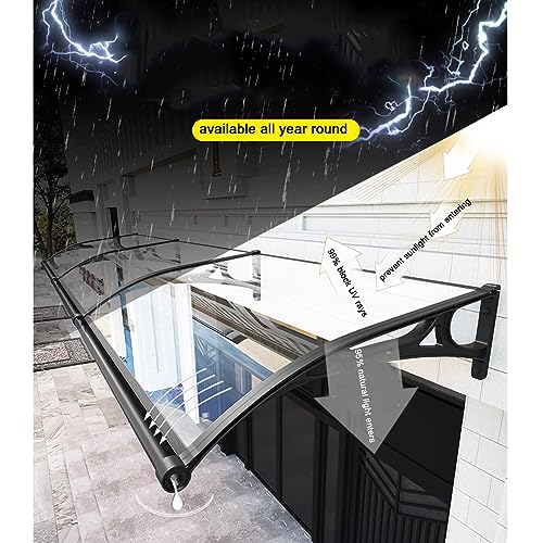 Cubierta de protección contra la lluvia con panel policarbonato solar para ventana 4