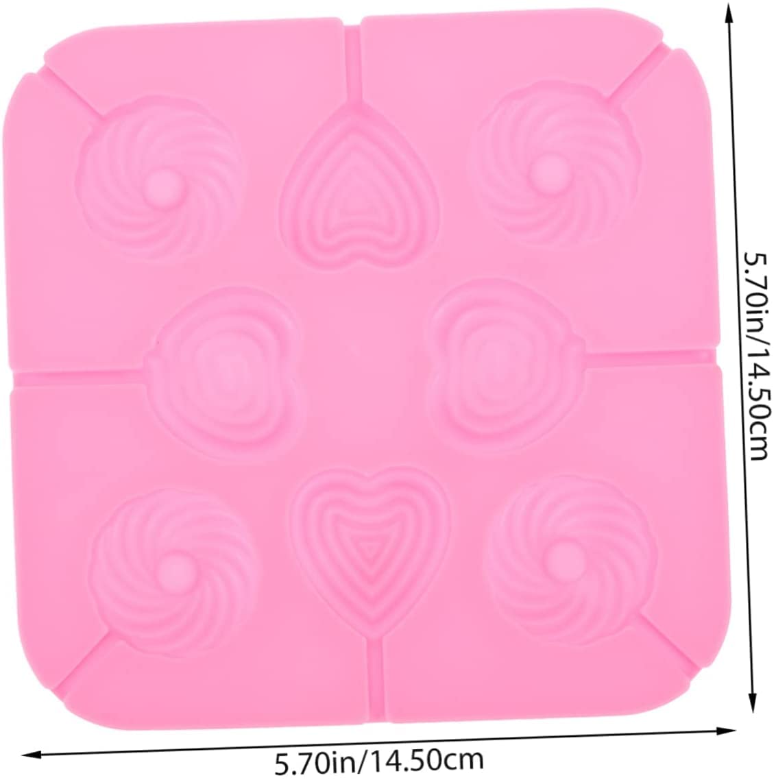 1 ensemble de moules ronds en silicone cercle d'amour moules à biscuits moules à bonbons au chocolat moules à sucettes en silicone bricolage sucette coeur bonbons au chocolat moule de cuisson en sil
