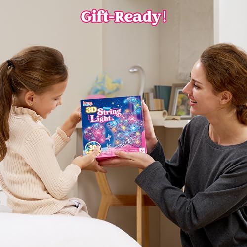 Klever Kits 60105 3D String Art Kit For Kids, Light Up String Light Toy With 30 Multi-Colored Led Bulbs, Arts And Crafts Set thumb #6