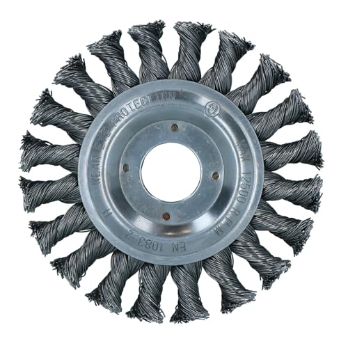Flat Twist Knot Wire Wheel Brush 115mm 22.2 Bore Deburring Angle Grinder TE579