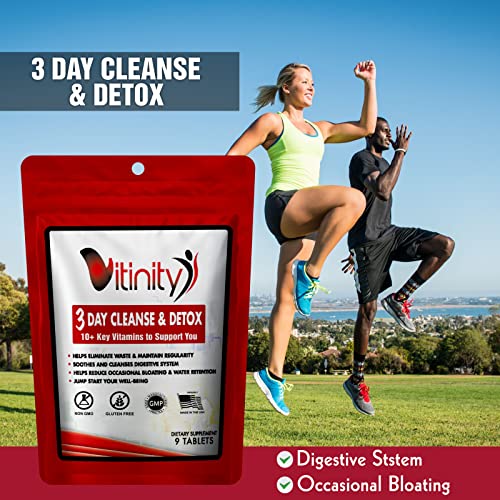 VITINITY 3 Day Detox - Natural Whole Body Detox Pills - Colon Cleanse for Digestive Health - Herbal Supplement for Weight, Bloating, & Constipation Relief - Apple Cider Vinegar & Cayenne Pepper (1) - Image 5