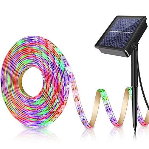 Tira de luces solar LED para jardín 5M 150 LEDs multicolor miniatura 1