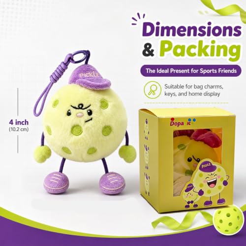 RORLAND Pickleball Funny Gift for Women or Men | Pickleball Plush Tote Bag Charm or Keychain | Ideal Gift for Pickle ball Lover, Partner or Teammates - image 7