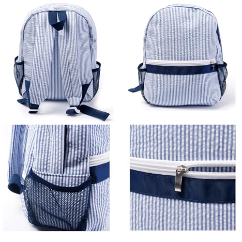 seersucker backpack, seersucker lunch box, personalized seersucker backpack, boy birthday gift, diaper bag, Red, 2-piece set4