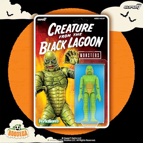 Image of Super7 Reaction+ Universal Monsters Creature from the Black Lagoon - 3.75 inch Creature from the Black Lagoon Action Figure - Classic Horror Movie Collectibles and Retro Toys