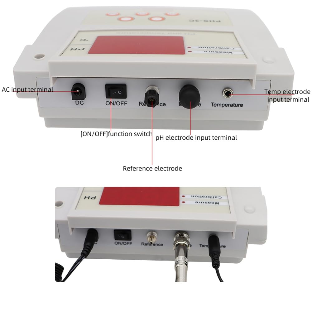 Misuratore di acidità PHS-3C da tavolo con calibrazione PH e temperatura, tester multiparametro PH/Temperatura, analizzatore di qualità dell'acqua di laboratorio, spina europea.