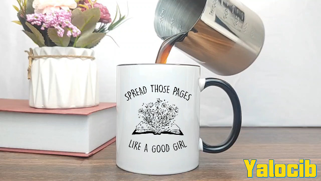 "Spread Those Pages Like A Good Girl" Book Lover Mug - 11 Oz White Ceramic Coffee Cup, Dishwasher & Microwave Safe