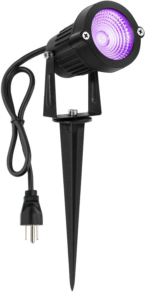 UV Black Lights, YeeSite 10W Waterproof UV LED Landscape Lights Walls Trees Outdoor Landscape Spotlights with Spike Stand (1.64ft)