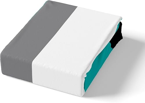 Miniatura 4 de Erosebridal Geometric Queen Comforter Cover, Teal Black Grey Duvet Cover Geometry Semicircle Striped Bedding Set for Kids Girls Teens Women, Gray