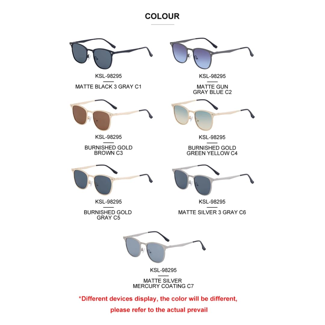 Gafas de sol de lujo para hombre con montura metálica, estilo retro punk, ideales para conducir, con protección UV400.