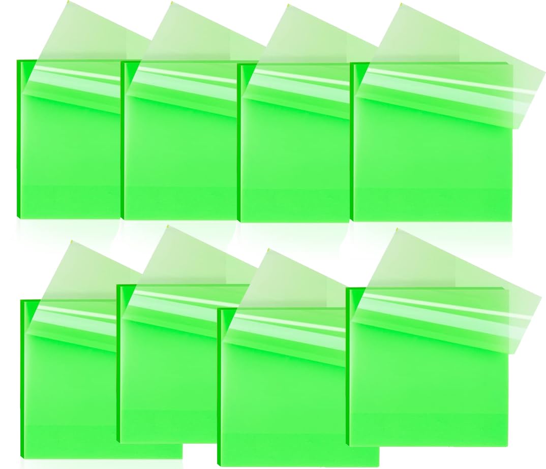 OFIXO Transparente (400 Stück, grün, 7,6 x 7,6 cm) selbstklebende Haftnotizen, OFIXO klar, durchsichtiger Post für Planer, Büro, Schule, Universität, Lehrer, Studentenbedarf