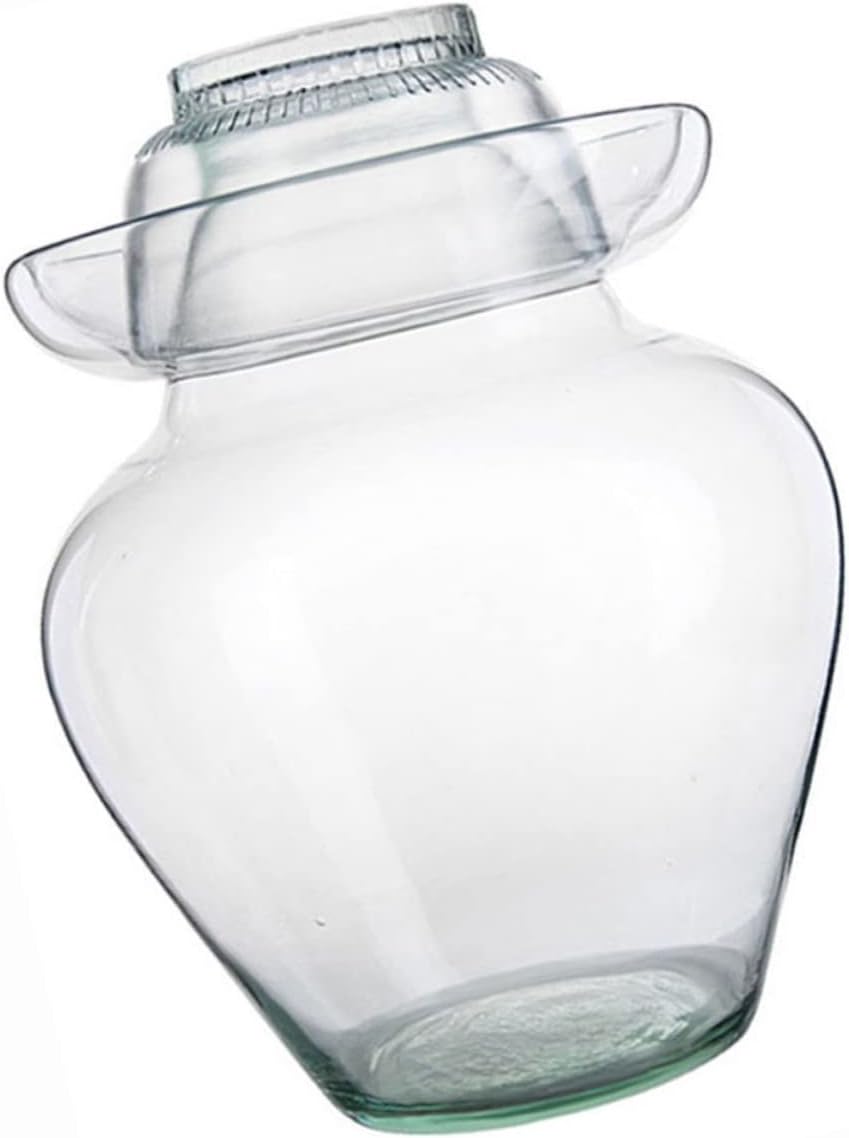 Traditional Glass Fermenting Jar for Kimchi Sauerkraut and Water Seal Lid for Home Fermentation and Storage