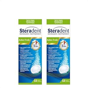 Steradent Kunstgebit Reiniger – Active Fresh – 60 Tabs x2