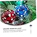 CAXUSD Outdoor Garden Solar Lawn Lamp No Tools Needed Energy Efficient Solar Mushroom Light Decoration