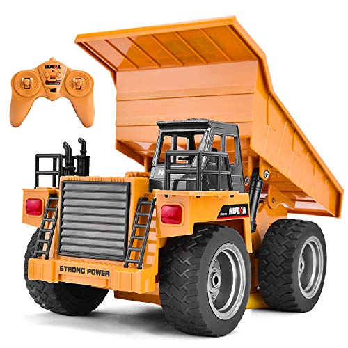 Rainbrace Remote Control Construction Toy RC Construction Vehicle RC Dump Truck Remote Control Dump Truck Toy RC Tractor RC Truck for Kids Remote Control Truck for Boy Toys 5 16 Years Old Boys Gift