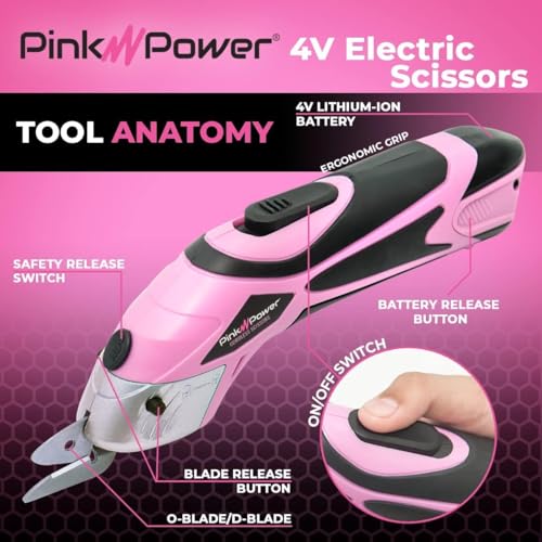 Pink Power Cordless Electric Scissors