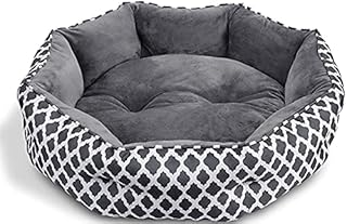 CatRomance Panier Chat, Lit pour Chat de Lavable en Machine, Coussin pour Chat Chien Double Face Coussin Intérieur Apaisant avec Base Antidérapant pour Un Sommeil Amélioré (M)