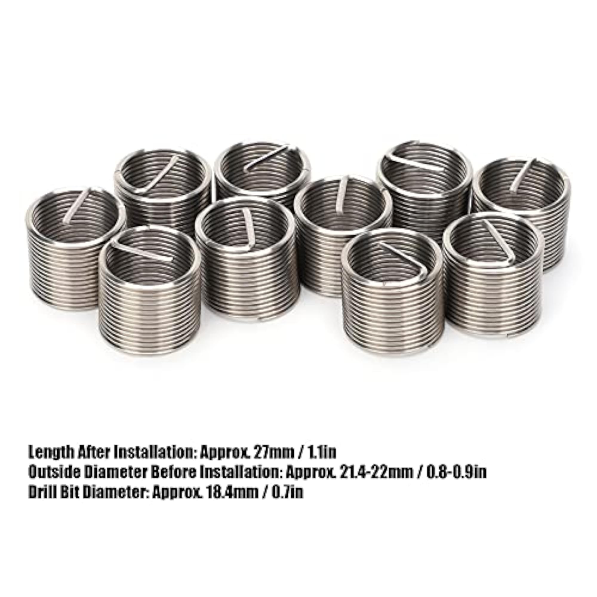 Durable 10Pcs Wire Thread Insert Fastener Tool for Industrial Supplies
