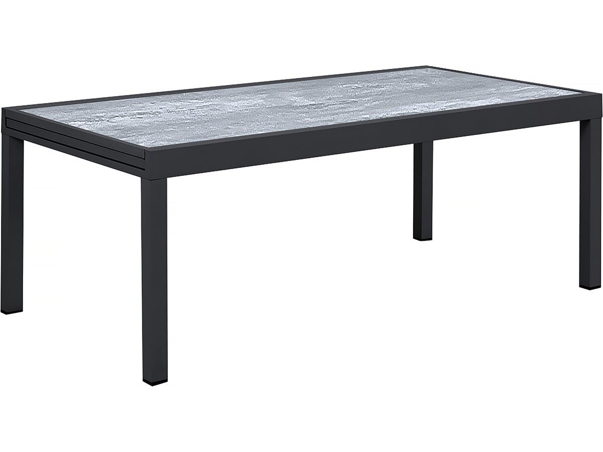Table Jardin en Aluminium Extensible Lagos - 200/320 x 105 x 76 cm - Gris