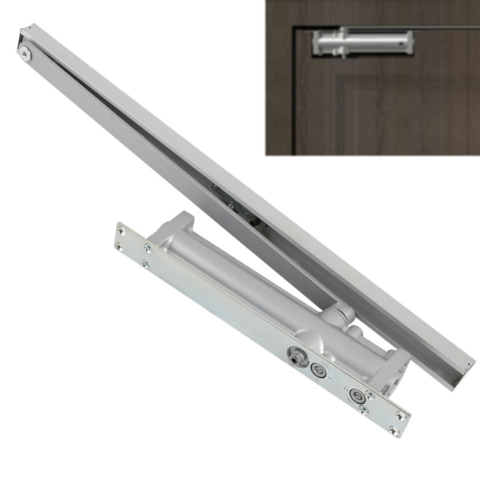 Cierrapuertas automático oculto, amortiguador hidráulico para puertas correderas, seguro contra incendios, diseño suave, ideal para uso doméstico y de oficina