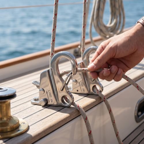 Clips de parachoques de barcos Akozon ajustables contra rozaduras en el muelle 2