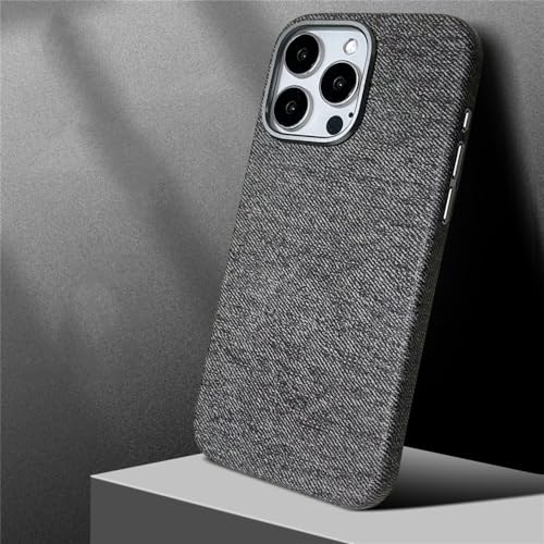 Étui de téléphone magnétique ENILSA antichoc en tissu et cadre de lentille métal pour iPhone 12