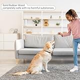 COEWUR 4 Pcs Wooden Furniture Legs 8inch/20cm Sofa Leg Solid Wood Legs for Furniture Feet Wooden Table Leg Replacement for Dresser Bed Stool Cabinet Chair Couch with Gold Caps,Pad,Screws,Plates - Image 4