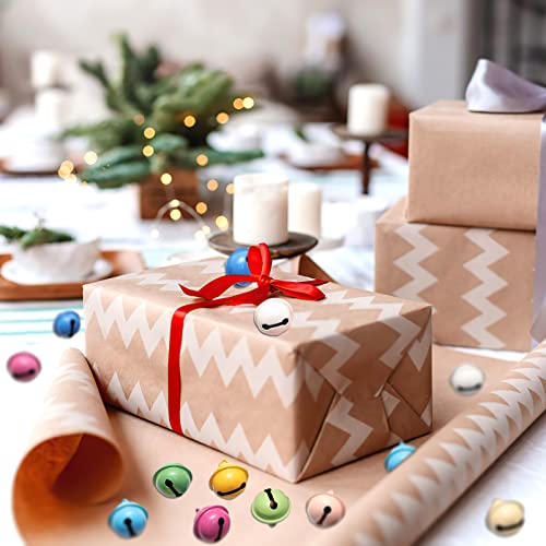 Glöckchen zum Basteln 22mm, Metallglöckchen Bunt, 24 Stück Glöckchen mit Ösen - für Handwerk, Schmuck, Festival Dekoration, Haustier Glocken (12 Farben)