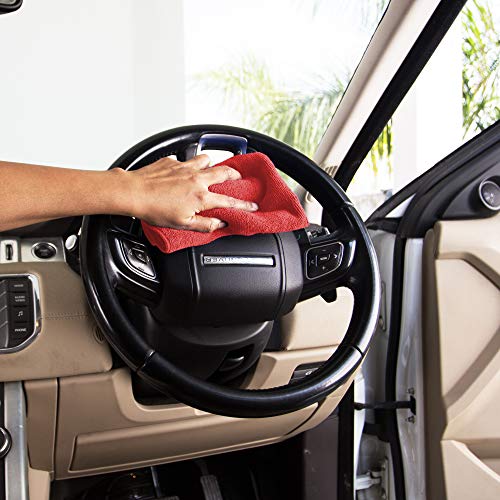 Image of SOFTSPUN Microfiber Cloth - 3 pcs - 40x40 cms - 340 GSM Red - Thick Lint & Streak-Free Multipurpose Cloths - Automotive Microfibre Towels for Car Bike Cleaning Polishing Washing & Detailing