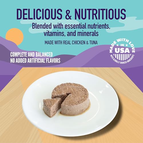 Image of A Strong Heart Canned Wet Cat Food, Chicken & Tuna Dinner Pate - 5.5 oz Cans (Pack of 24), Made in The USA with Real Chicken & Tuna