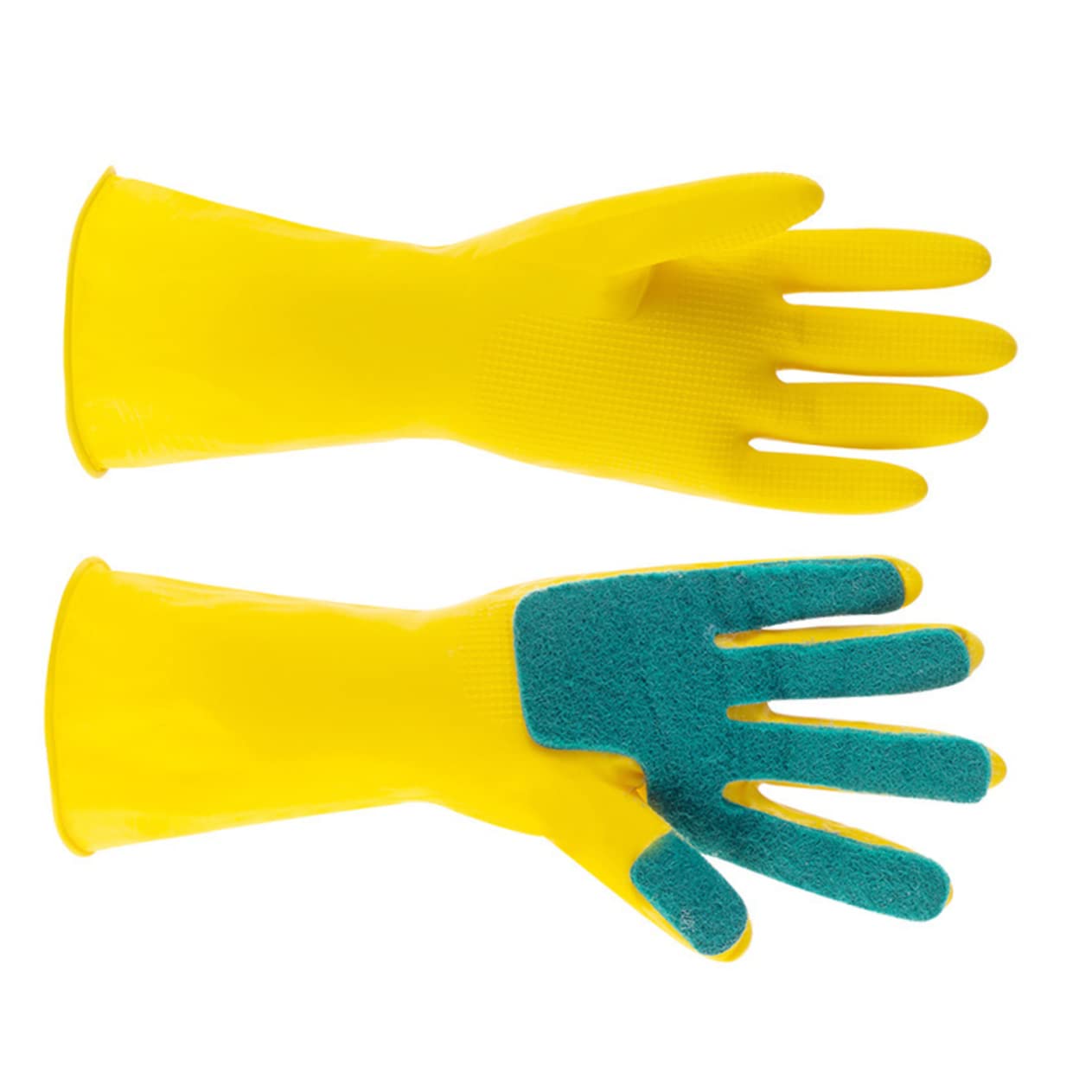 Didiseaon 3 Paia Guanti da Lavoro Domestico Guanti da bucato Strumenti per la Pulizia della casa per la Pulizia di Spugna Pulizie domestiche per Lavare i Piatti Yellow