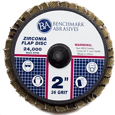 Benchmark Abrasives 2" Quick Change Roloc Zirconia Flap Discs - 10 Pack (60 Grit) - Image 5