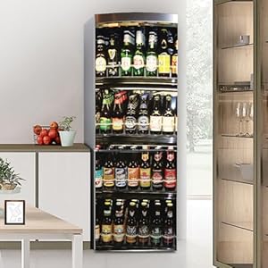 Targawerelax Refrigerator Stickers, Fridge Sticker, Full Door Cover, Fridge Covers, Wall Stickers for Kitchen Decal, Full of All Kinds of Beer