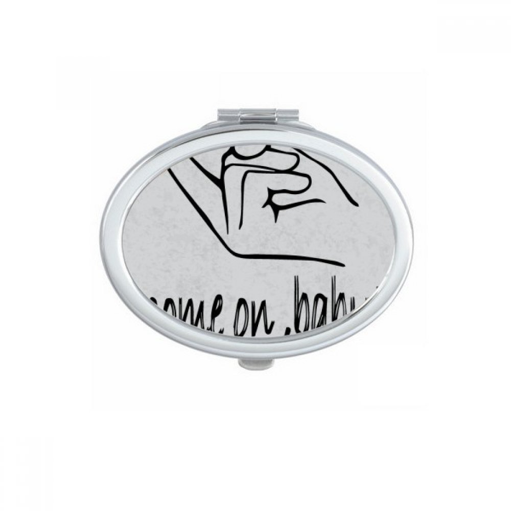 Miroir de poche à la main compact pour un maquillage parfait partout