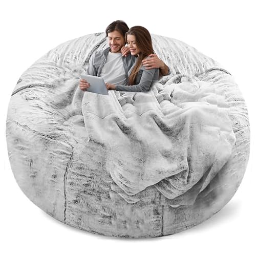 YudouTech (No Filler) Bean Bag Chair Cover Without Filler,Big Round Soft Fluffy PV Velvet Washable...