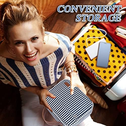Hanging Travel Toiletry Bag for Women, Water-resistant Makeup Cosmetic Bags, Toiletries Organizer Shower Bag Traveling Accessories (Navy Blue Stripe) 6 Hanging Travel Toiletry Bag for Women, Water-resistant Makeup Cosmetic Bags, Toiletries Organizer Shower Bag Traveling Accessories (Navy Blue Stripe)