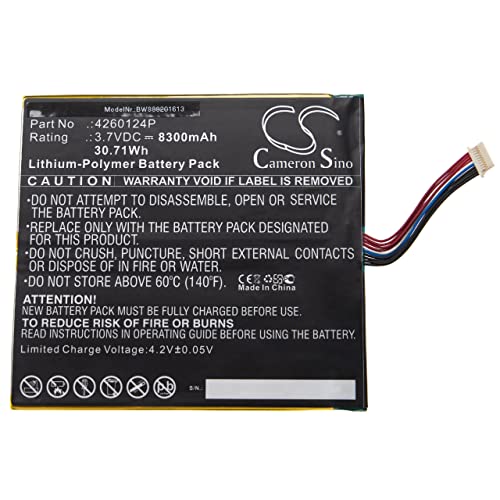 vhbw Batería Compatible con Acer Aspire Switch 10, N15p2, One 10 S1002 Notebook (8300 mAh, 3,7 V,...