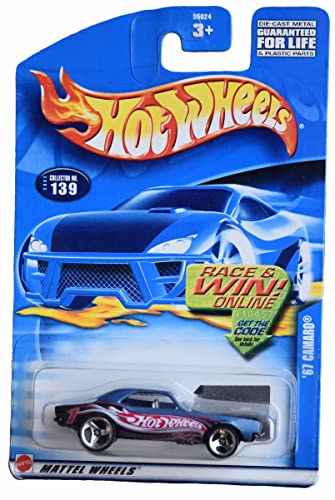 Hot Wheels '67 Camaro - Blue - Collector #139 3 Spoke