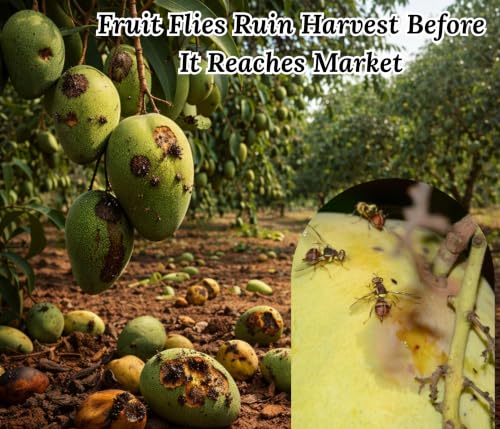 Image of Chipku Fruit Fly Magnet Trap (Bactrocera dorsalis) | Suitable for Mango, Papaya, Sapota, Guava, Pomegranate & Other Sweet Fruits | Traps with Fruit Fly Lures
