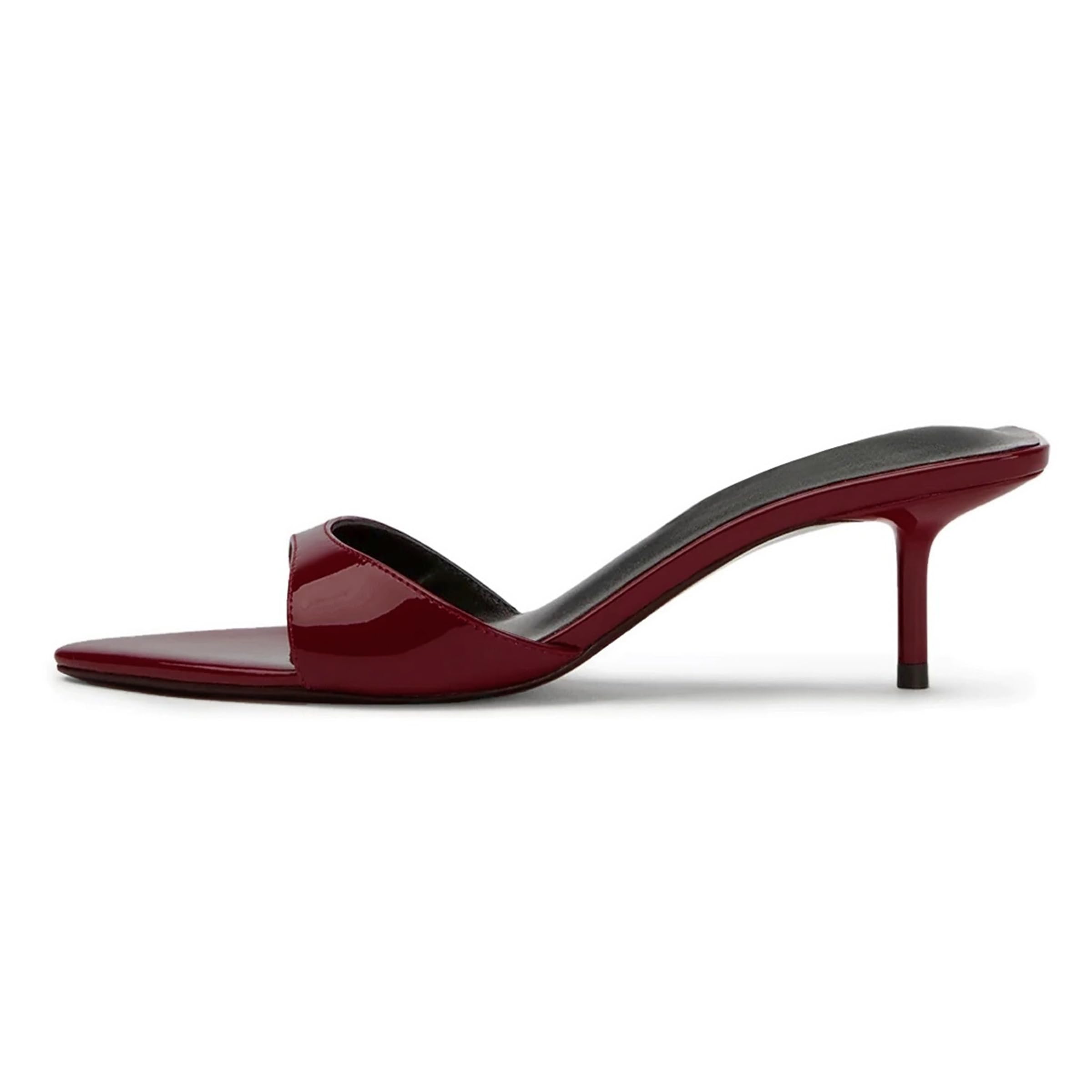 Kitten Heels Pointed Open Toe Slip On Slingback Heels Mules Sandals Summer Fashion Party Wedding Prom Dress Shoes-image-22