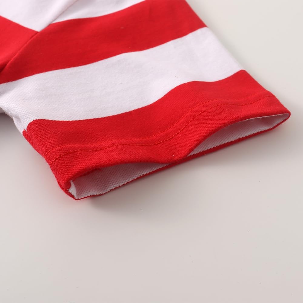 Spring&Gege Boys Short Sleeve Striped Cotton Crew Neck T-Shirt - Image 4