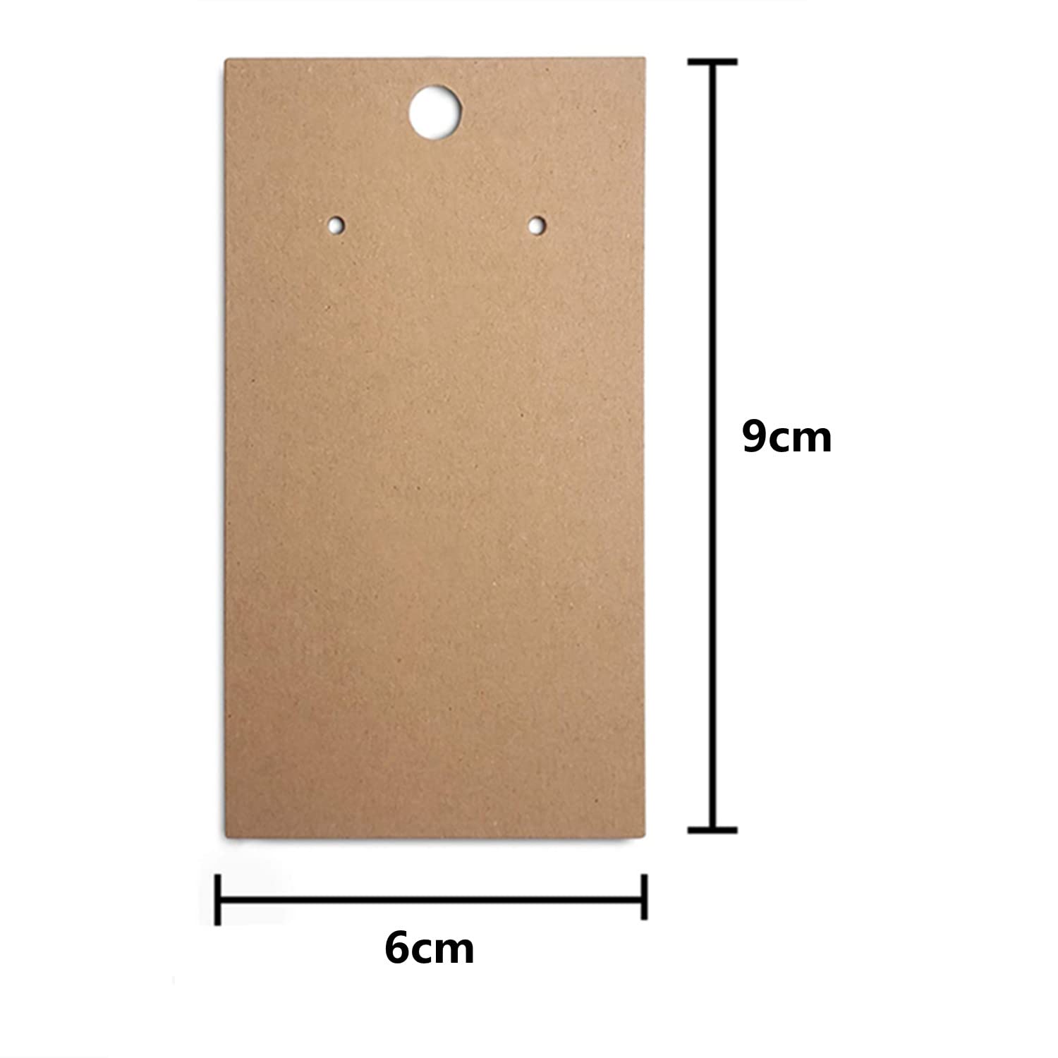 150 Cartes Présentation Bijoux - Carton Kraft Noir/Blanc/Marron - Pour Boucles D'Oreilles Et Colliers