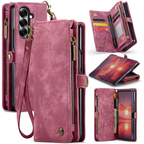 Coque Z Fold 7 CaseMe multifonction avec porte-cartes et fermeture éclair