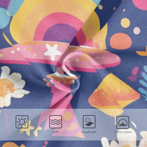 KLL Trippy Mushrooms Rainbow Little Boys Comfort Boxer Briefs Breathable Undies3