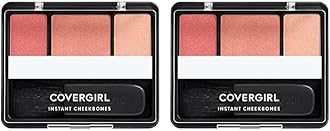 COVERGIRL Instant Cheekbones Contouring Blush Palette - Peach Perfection, Lightweight, Blendable, Natural Radiance, Sweeps on Evenly (Pack of 2)